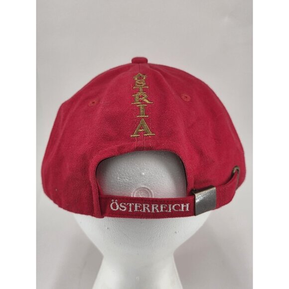 Austria Hat Cap Strapback Red White Adult Adjustable Casual One Size Embroidered - Picture 3 of 8